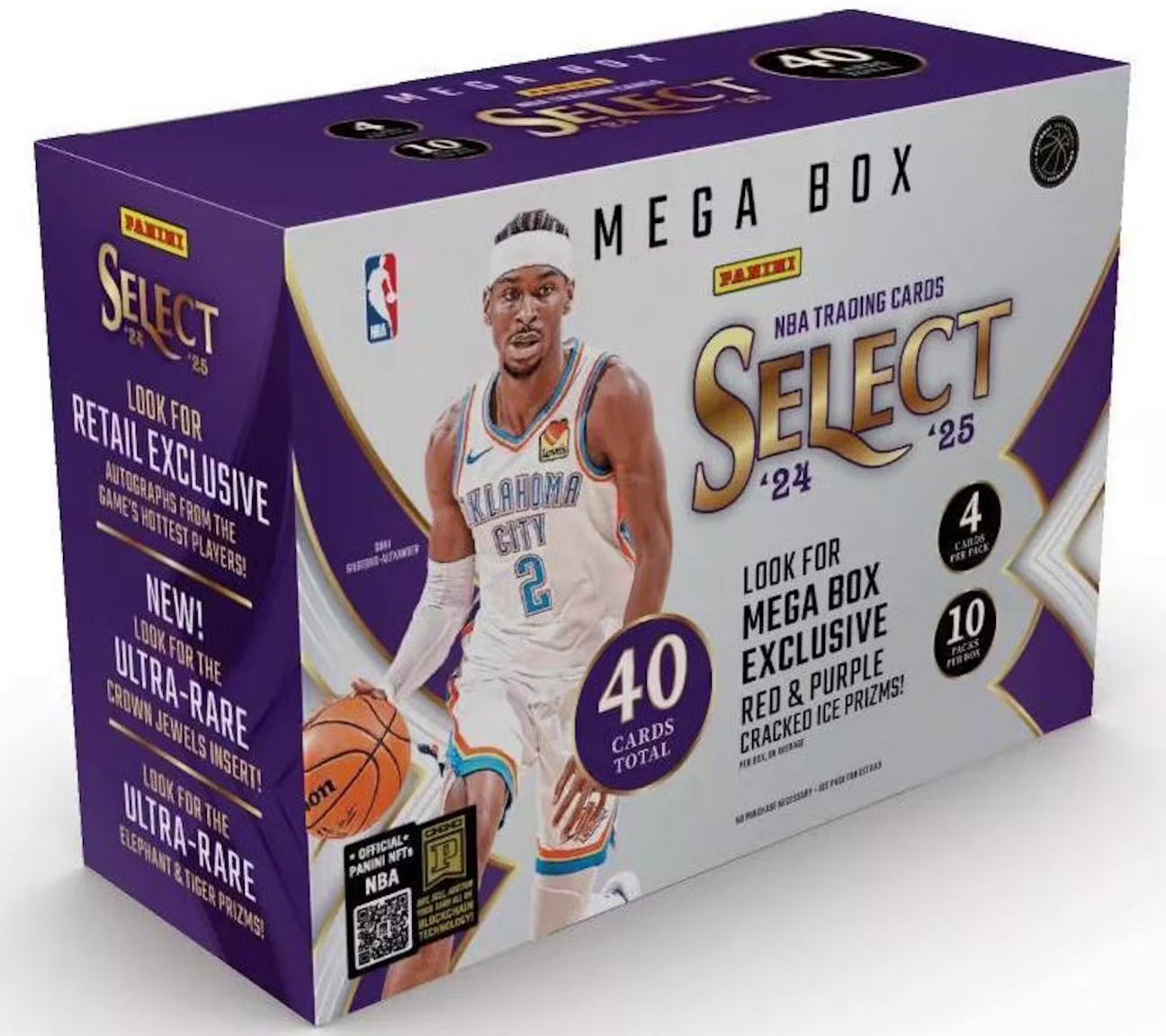 2024/25 Panini Select Basketball Mega Box (Red & Purple Cracked Ice!)