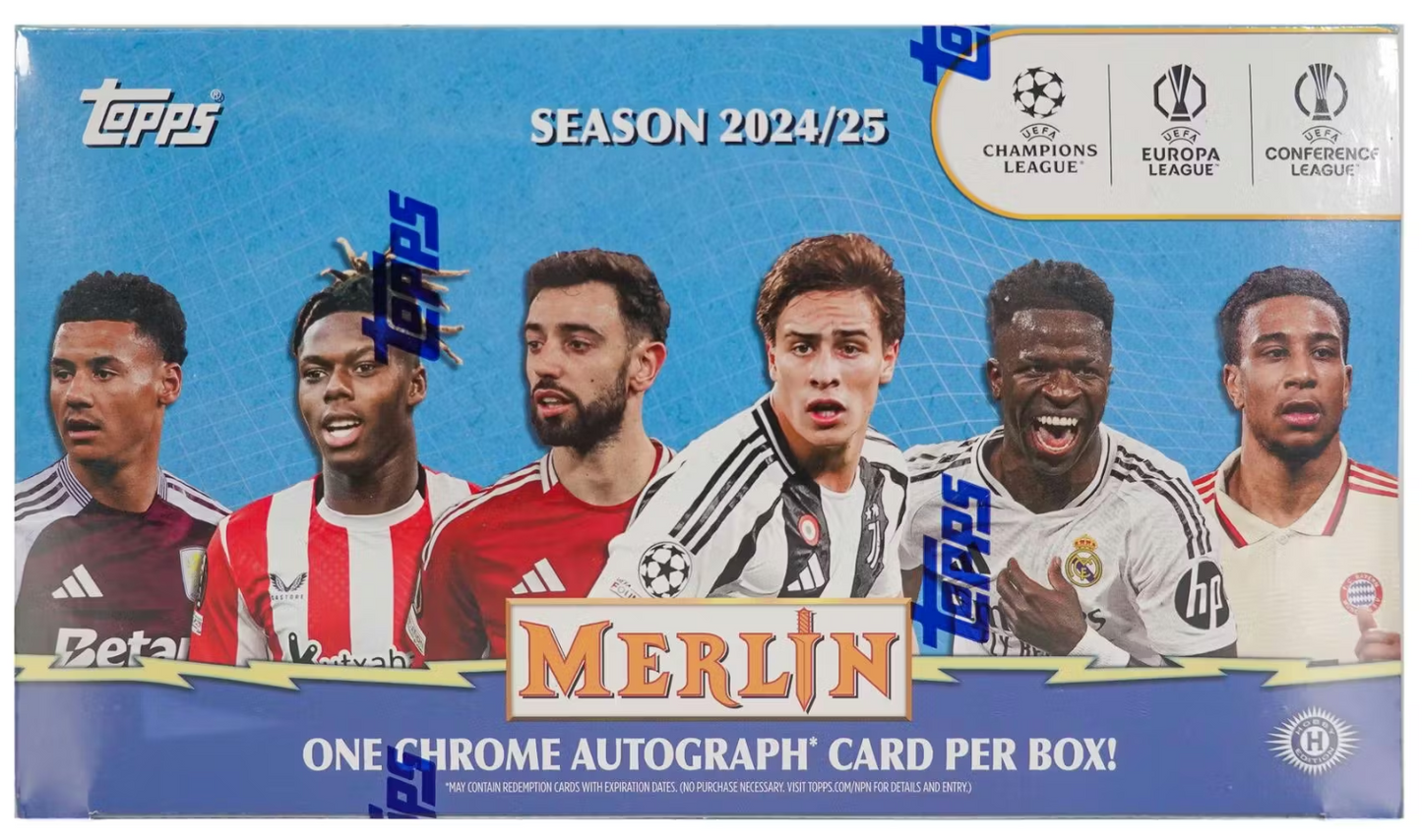2024/25 Topps Chrome Merlin UEFA Club Competitions Soccer Hobby Box