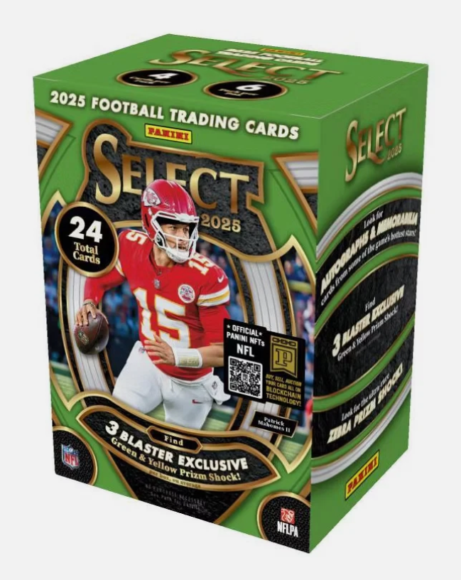 2025 Panini NFL Select Football Trading Card Blaster Box Green