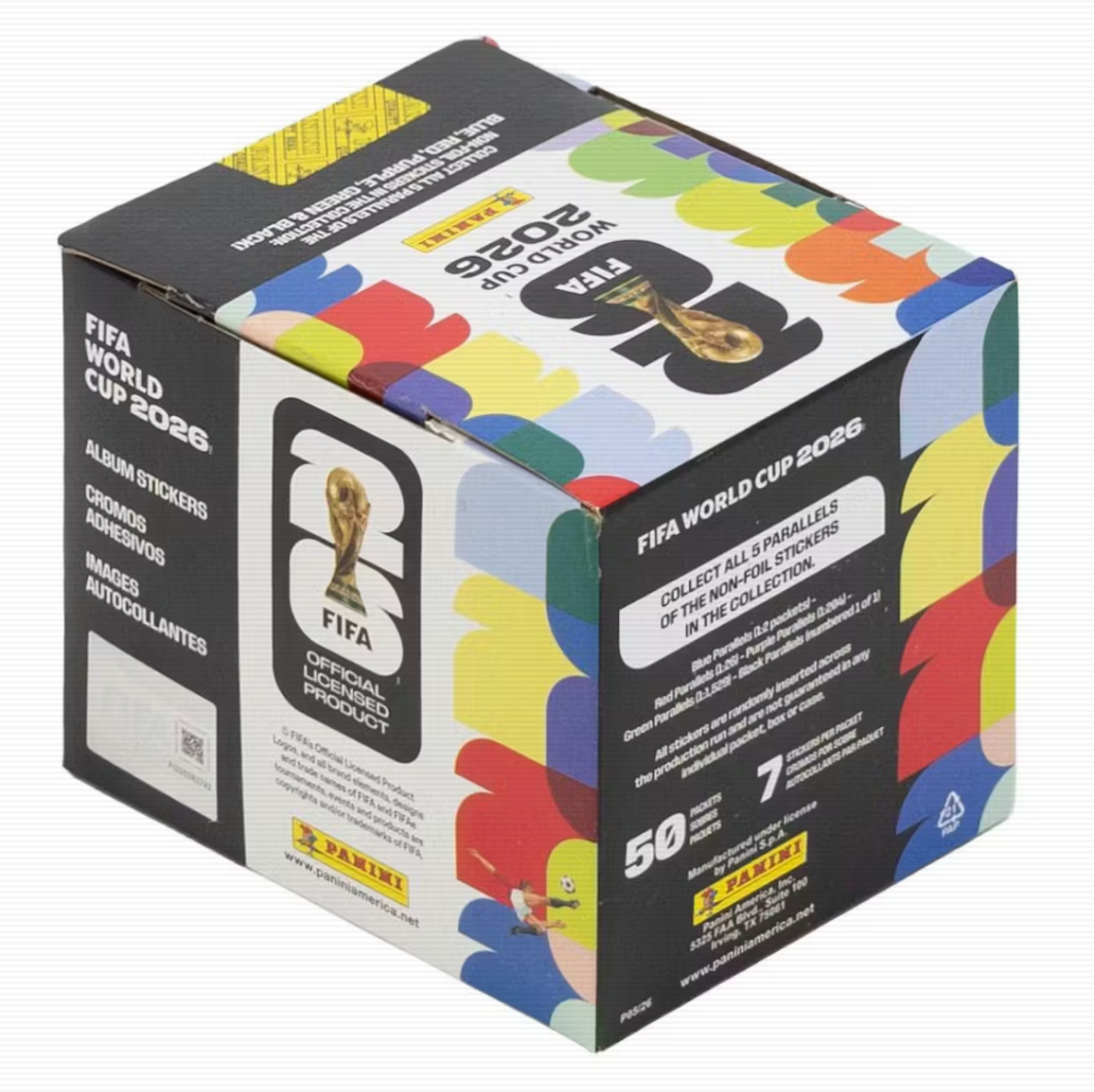 2026 Panini FIFA World Cup Soccer 50-Pack Sticker Box - U.S. Version
