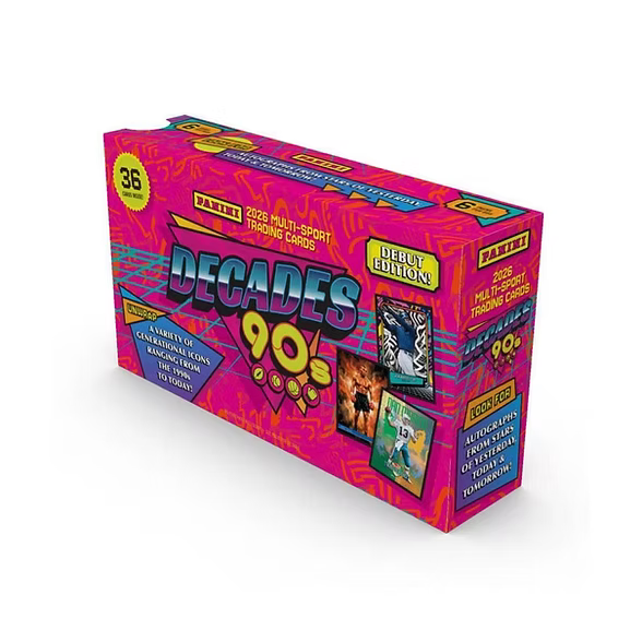 2026 Panini Decades Multi-Sport Trading Card 90's Mega Box