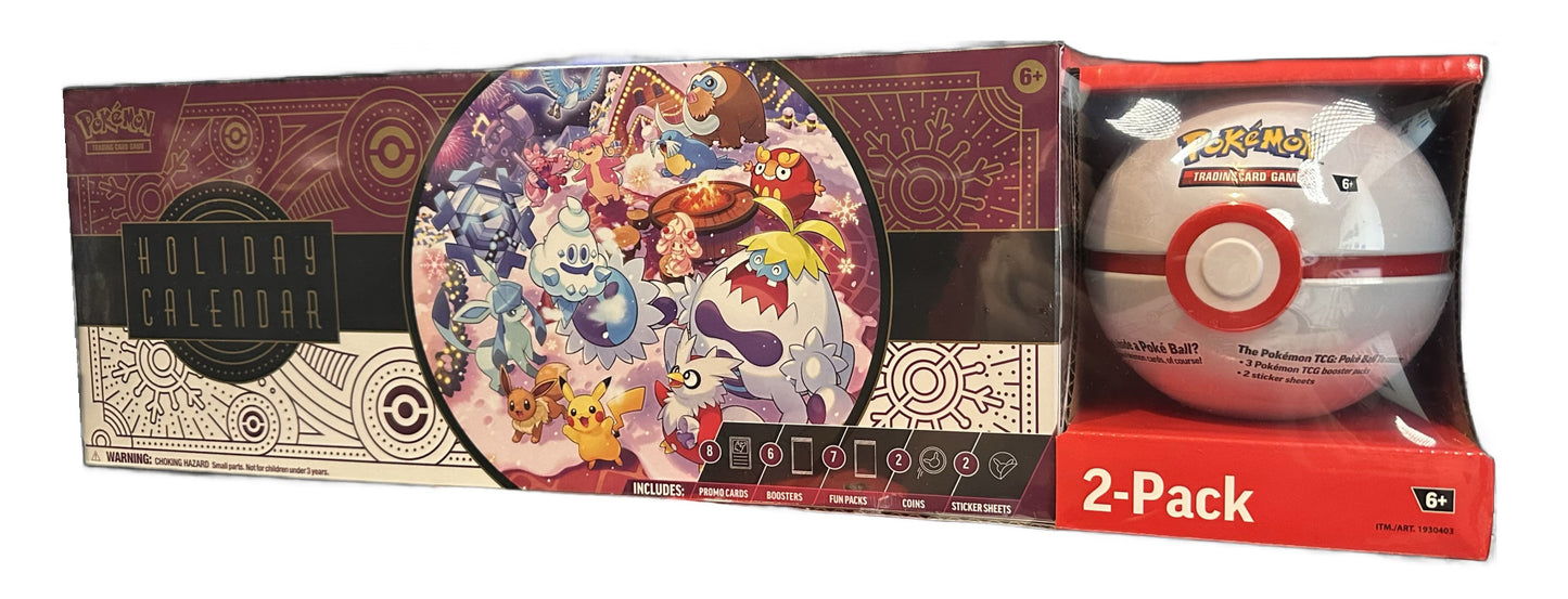 Pokémon Holiday Calendar 2025 + Poké Ball Bundles