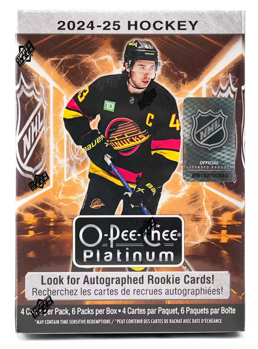2024/25 Upper Deck O-Pee-Chee Platinum Hockey 6-Pack Blaster Box