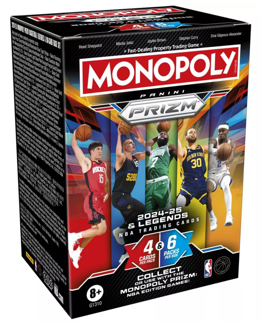 Monopoly Panini Prizm: 2024-25 NBA Basketball Trading Cards Booster Box