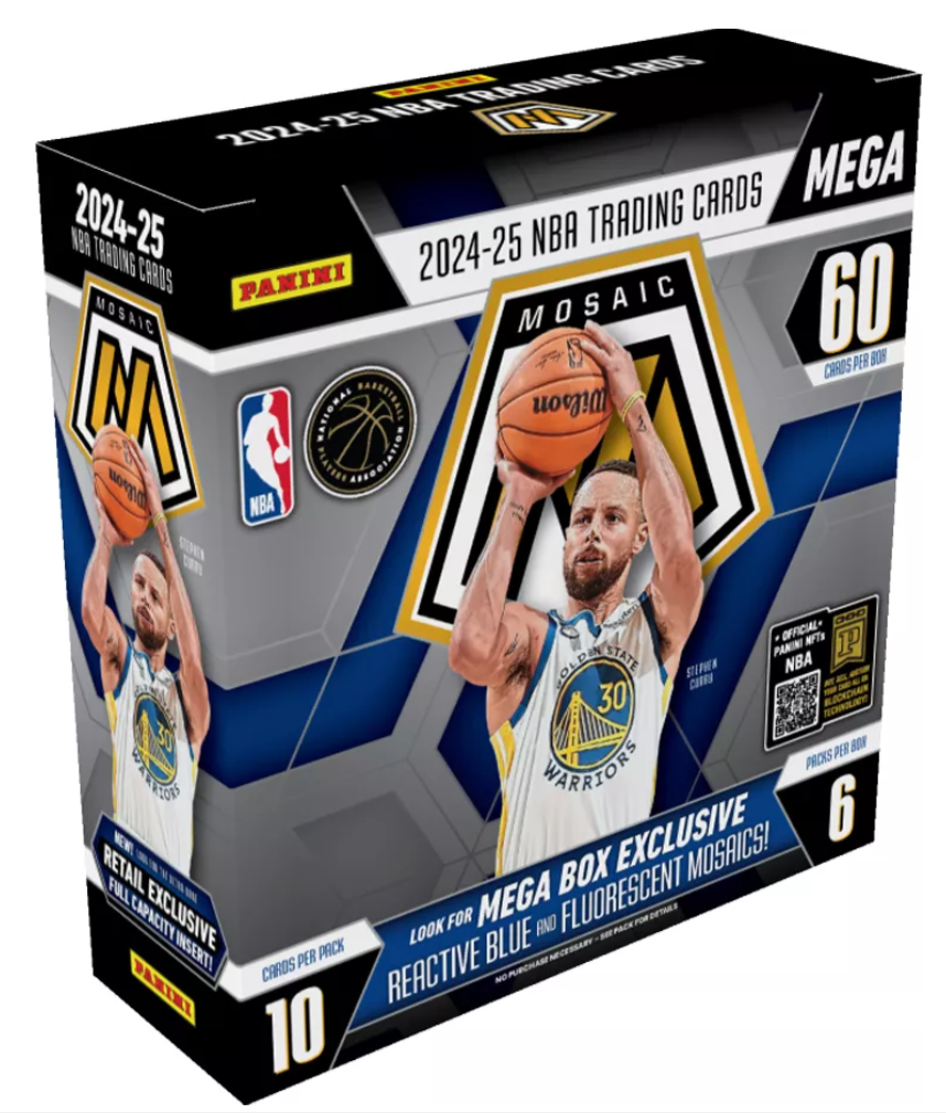 2024-25 Panini Mosaic Basketball NBA Mega Box (Blue & Flourescent Mosaics)