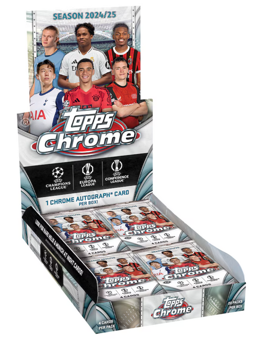 6 SPOT RANDOM TEAM GROUP BREAK : 2024/25 Topps Chrome UEFA Club Competitions Soccer Factory Sealed Hobby Box (BREAK 3)