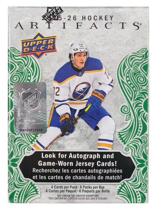 2025/26 Upper Deck Artifacts Hockey 6-Pack Blaster Box