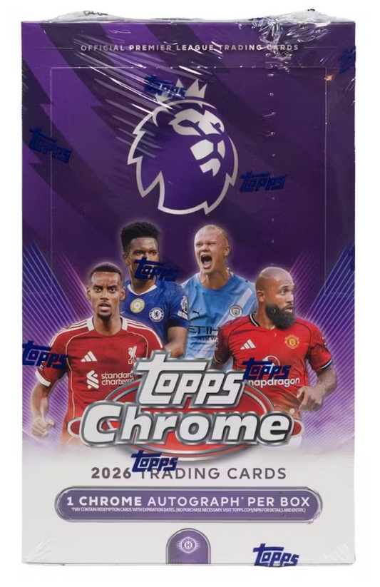 2026 Topps Chrome Premier League EPL Soccer Hobby Box