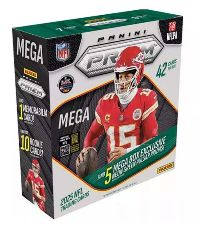 2025 Panini PRIZM NFL Trading Card Mega Box
