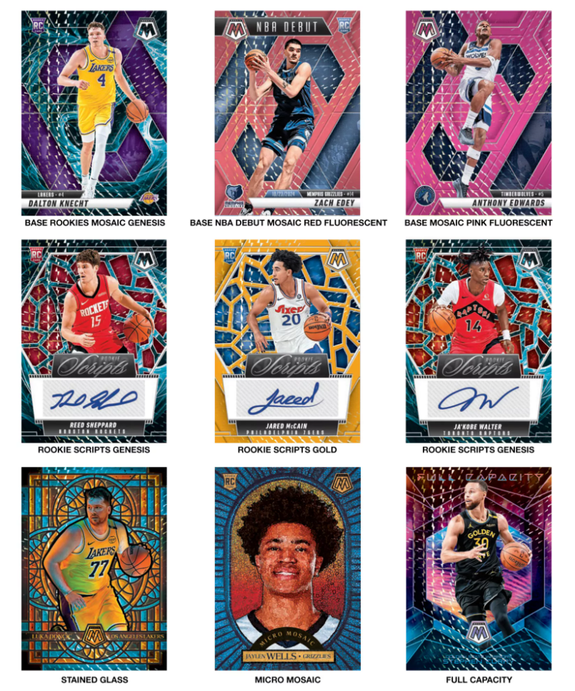 2024-25 Panini Mosaic Basketball NBA Mega Box (Blue & Flourescent Mosaics)