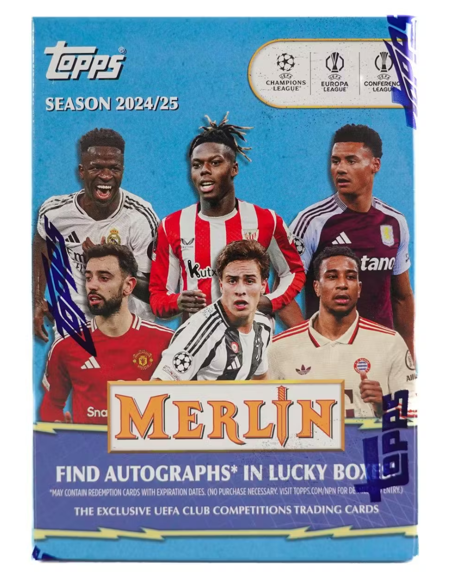 2024/25 Topps Chrome Merlin UEFA Club Competitions Soccer 7-Pack Blaster Box